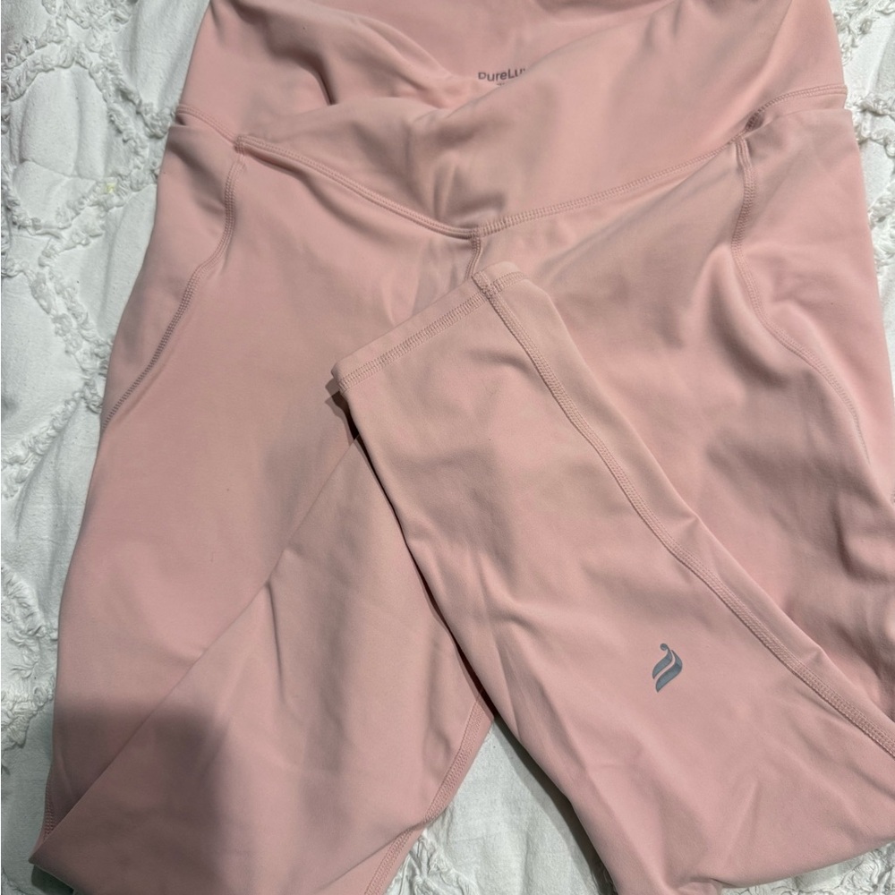 Fabletics Dusty Pink High-Waist Athletic Shorts